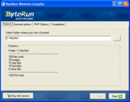 ByteRun Website Compiler screenshot